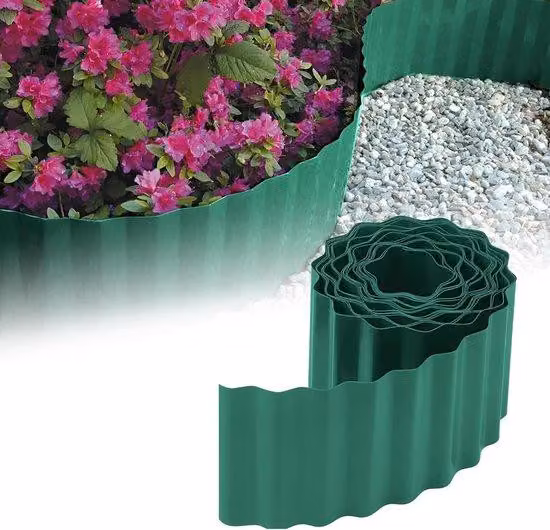 Barriera flessibile per delimitare il prato - 9 metri 15 cm - Verde