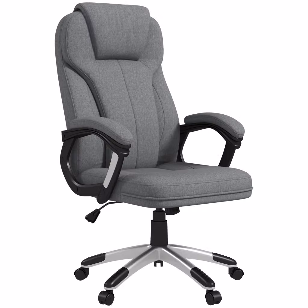 Sedia da ufficio ergonomica Minimal grigia con altezza regolabile e rotazione a 360 gradi L/P/H: 120 x 75 x 66 cm – 2