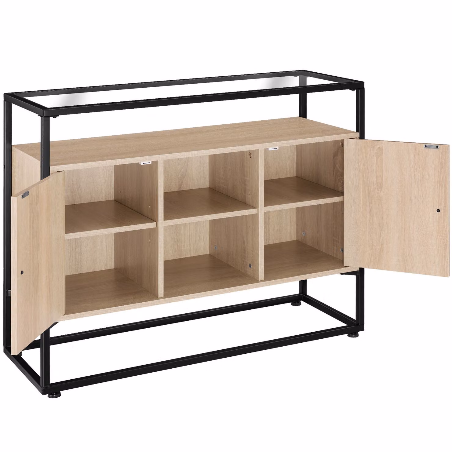 Credenza Oldham TecTake in stile industriale con finitura rovere, L: 100 cm, P: 38 cm, H: 80,5 cm – 2