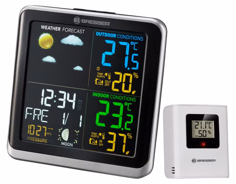 stazione meteo ClimaTemp TB 14,4 cm nero 3 pezzi