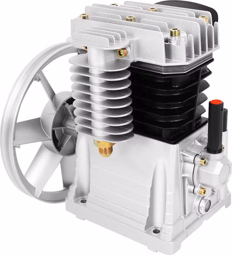 Testa pompa per compressore d'aria - a doppio cilindro - 3 HP - 8 bar - 960 giri/min - elettrica - grigia