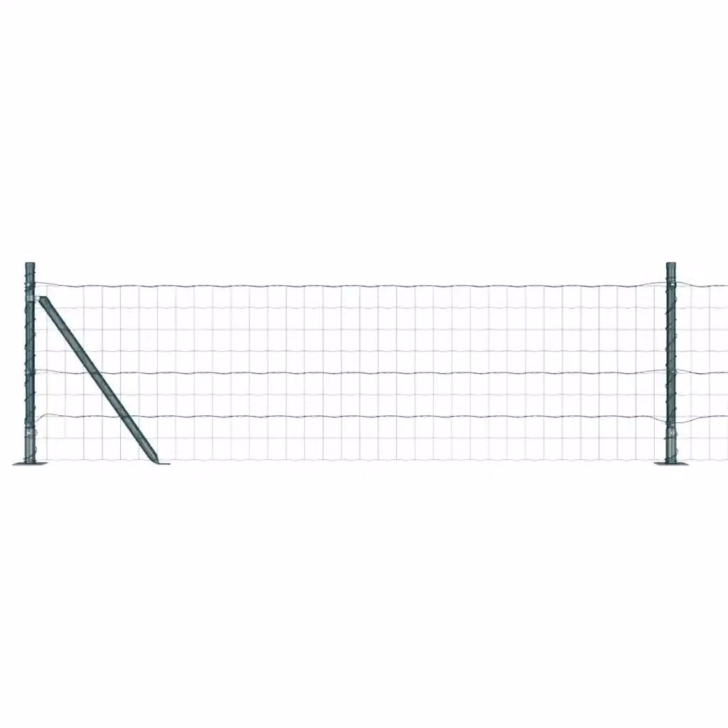 Recinzione vidaXL in acciaio e PVC verde con base in calcestruzzo, L: 25 m, H: 0,6 m – 2