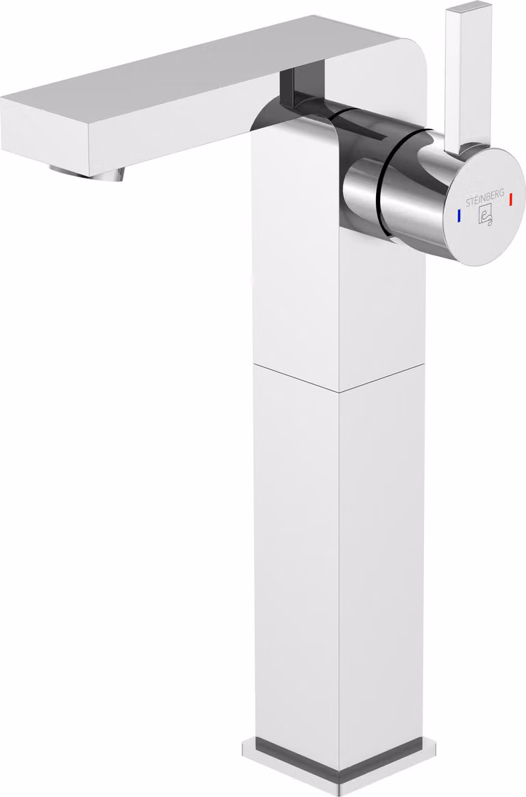 Steinberg Série 120 robinetterie de lavabo, sans garniture de vidage, saillie 120mm, H : 315mm, 1201700, 1201700