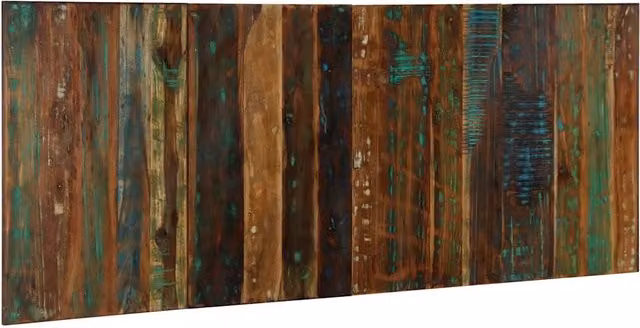Testiera per letto in legno massello recuperato multicolore vidaXL L: 200 cm