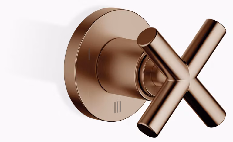 Dornbracht TARA Inverseur encastré trois voies, rosace ronde, Ø 60mm, 36210892-42, 36210892-42