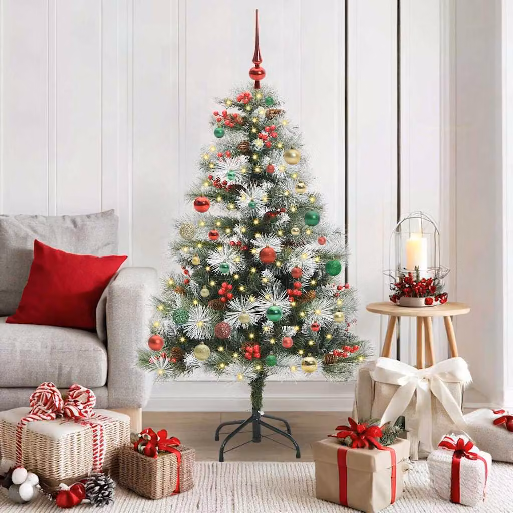 Maison Exclusive - Albero di Natale artificiale, verde e bianco, 150 cm