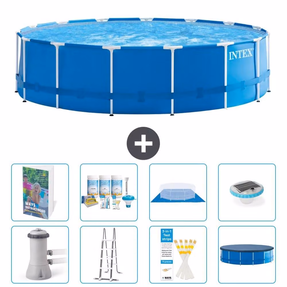 Piscina autoportante rettangolare - 457x122 cm - 7 pezzi - Modello S576