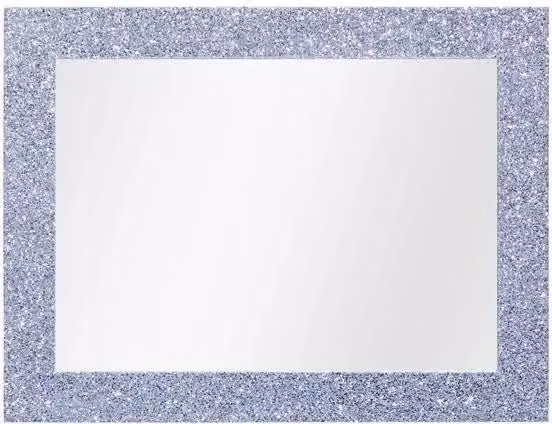 Specchiera glitter argento rettangolare- misure: l.90 x h.148 x p.3 - Mobili 2G