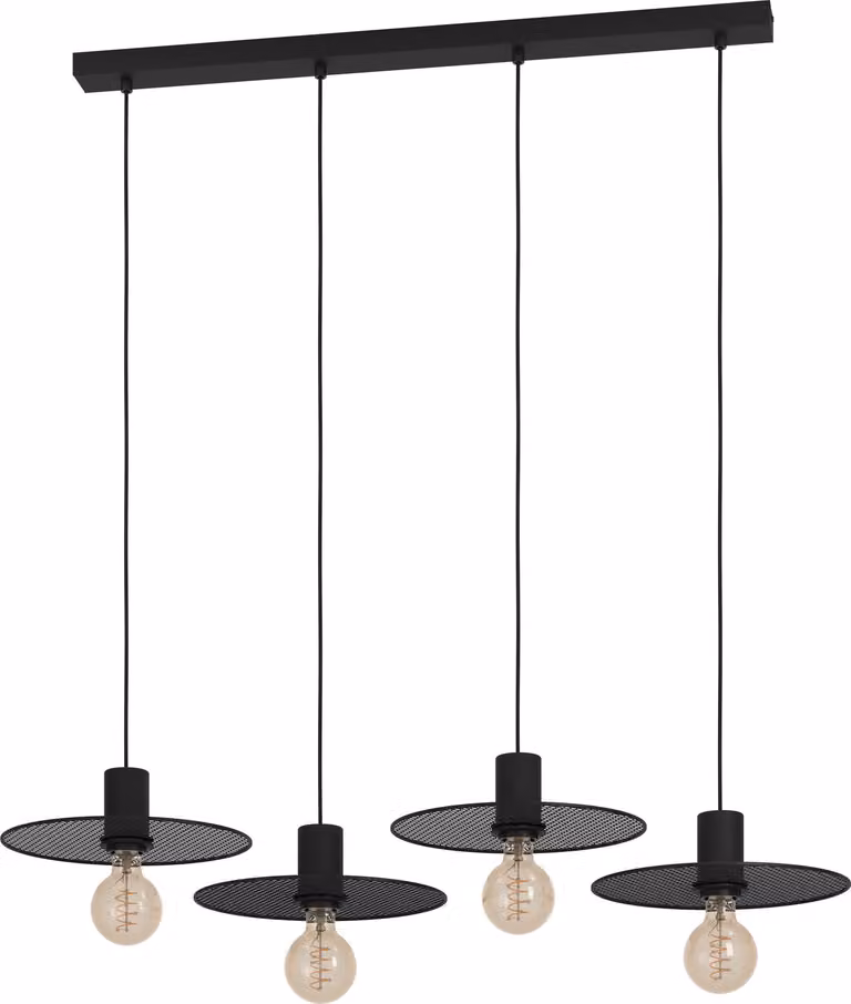 Eglo 43732 IKESTON E27 4 vie a sospensione 980x280mm nero