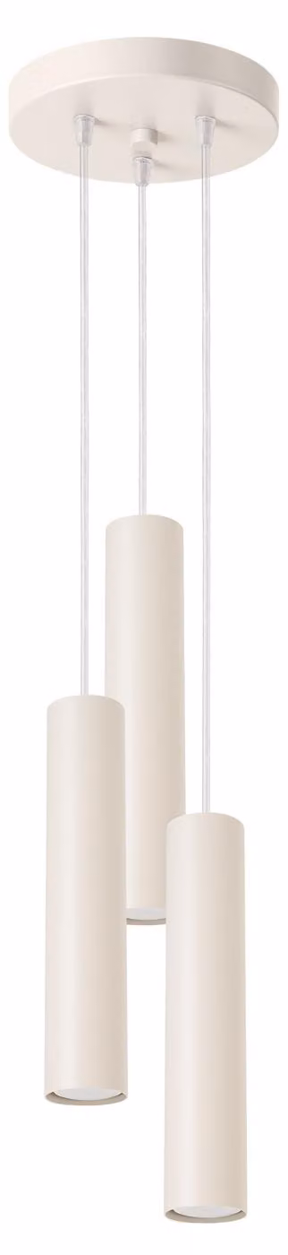 Lampada a sospensione LAGOS 3P beige 3xGU10 10W acciaio 108x19.5x19.5cm Sollux Lighting