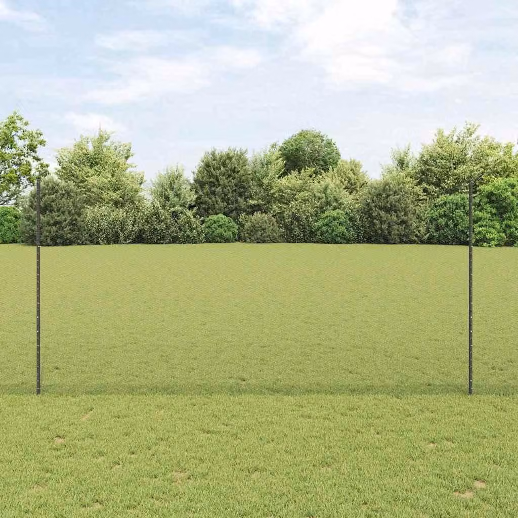 Maison Exclusive - Recinzione esagonale con pali, dimensioni 10 x 1,5 m, acciaio rivestito in PVC