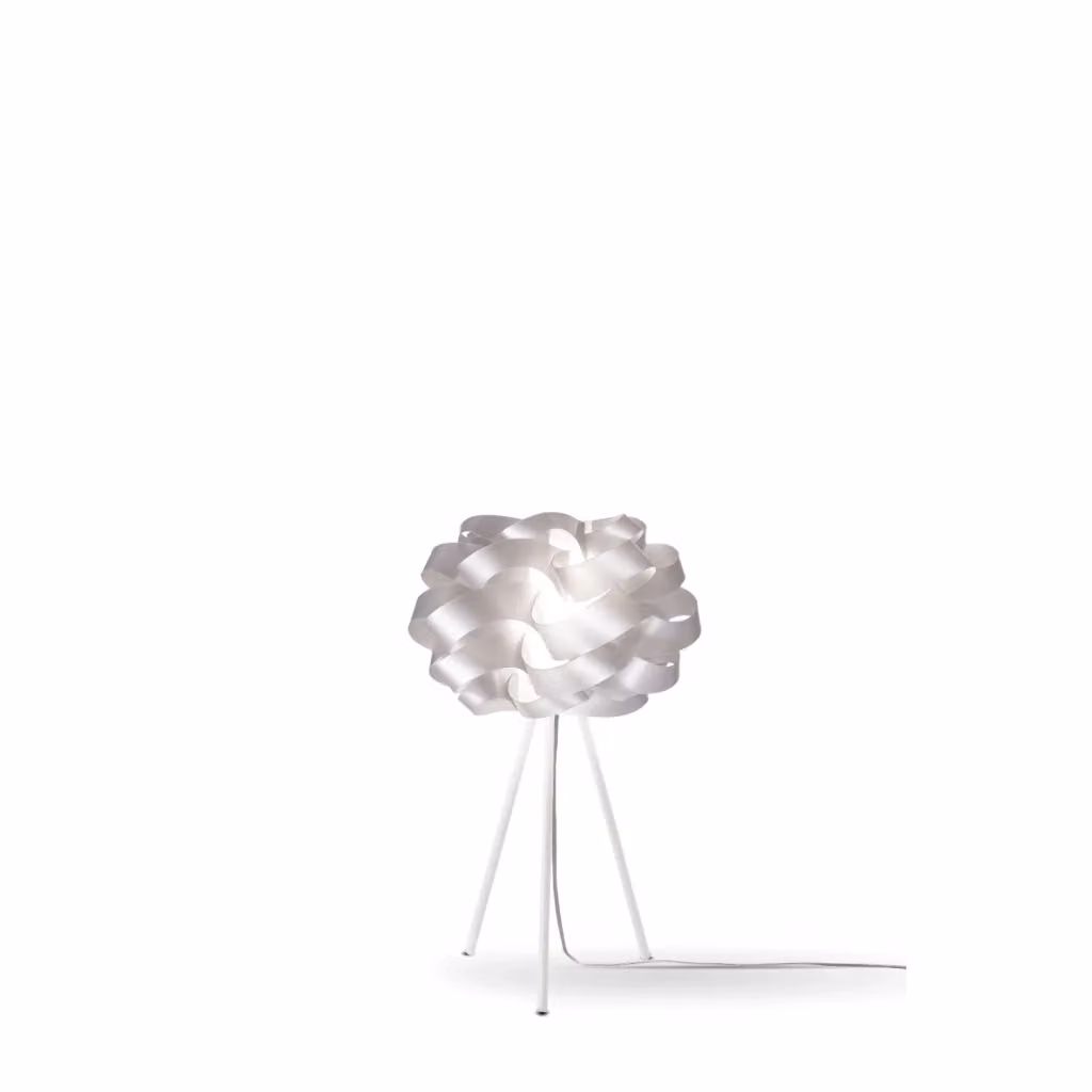 Lampada da scrivania moderna Cloud Linea Zero Polilux argento e metallo con attacco E27 – 2
