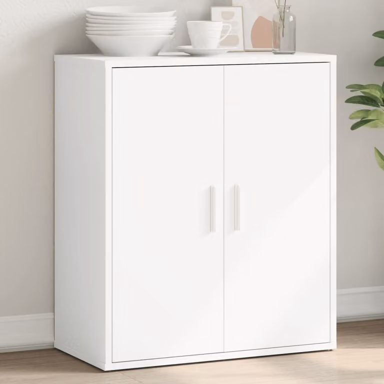 Credenza moderna vidaXL in legno bianco opaco, sospesa, L 60 x P 31 x H 70 cm