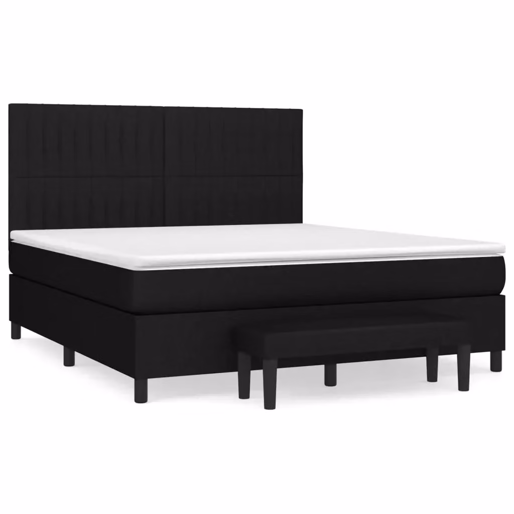 Letto Ibrido con Giroletto a Molle e Materasso vidaXL, Colore Nero e Bianco, L/P/H: 180 x 200 x 25 cm – 2