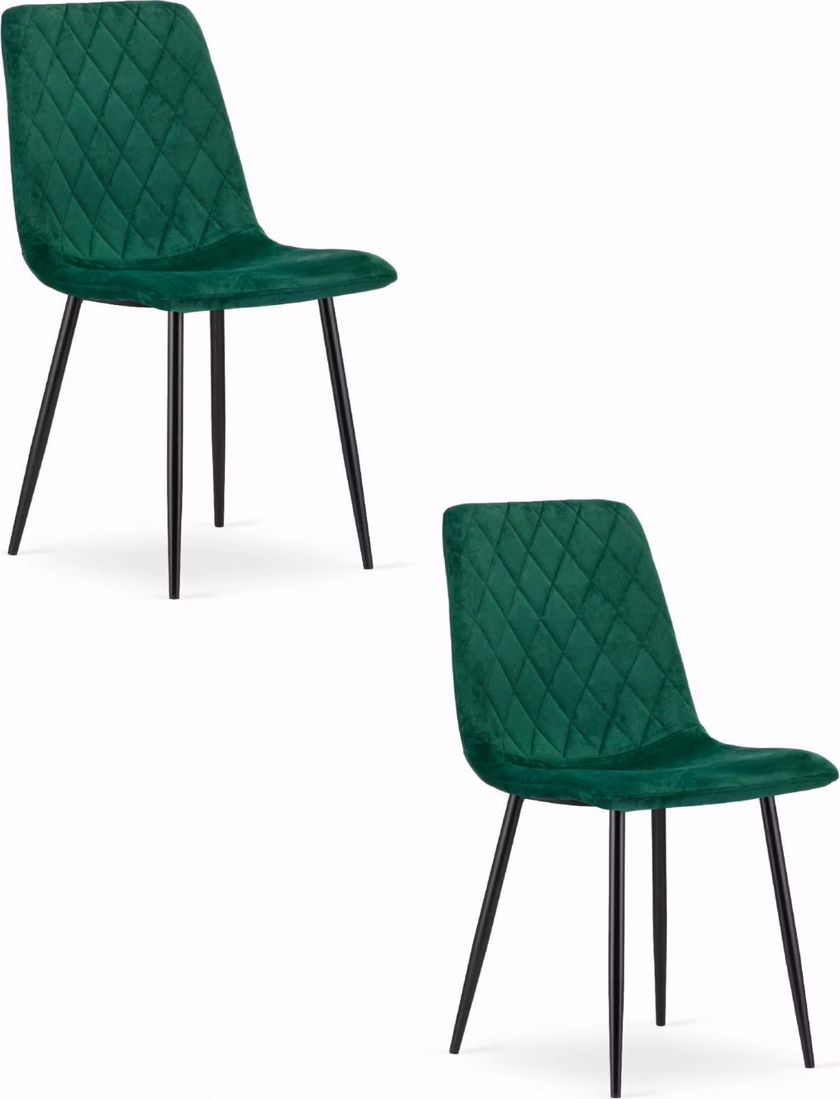 Sedia TURIN - velluto verde scuro x 2
