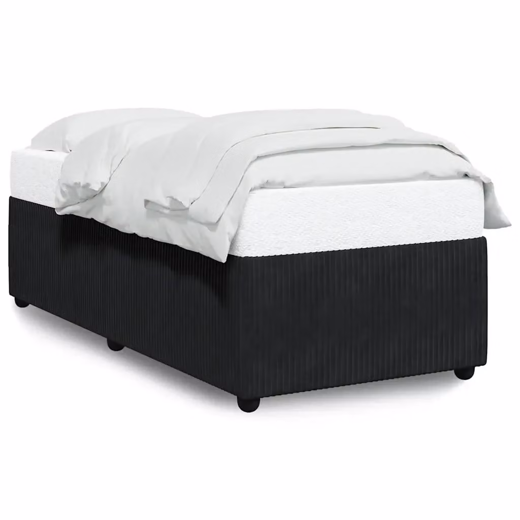 vidaXL Giroletto senza Materasso in Velluto Nero L: 100 cm, P: 200 cm – 2
