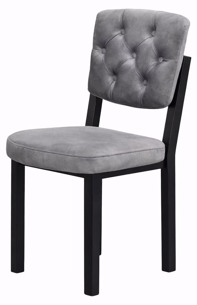 Sedia, stile moderno, colore grigio, nuova, imbottita, comoda, rivestita in tessuto, versatile, confortevole