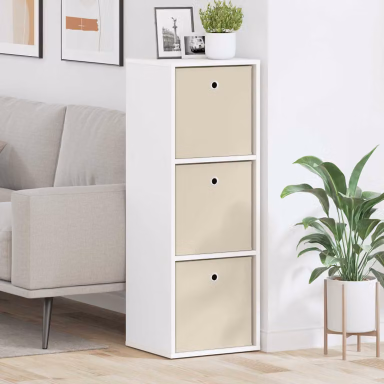 Credenza con cassetto vidaXL Bianca in MDF L/P/H: 35 x 32 x 99,5 cm