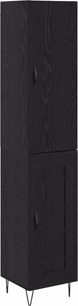 Credenza Rovere Nero 34,5 x 34 x 90 cm Legno multistrato