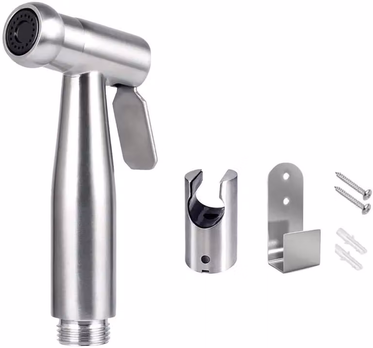 Bidet spray, getto per WC / getto manuale in acciaio inossidabile con gancio