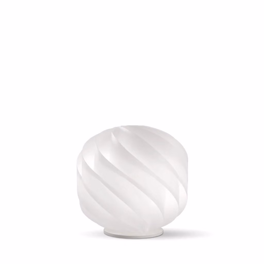 Lampada da scrivania moderna Polilux Linea Zero bianca con globo in plastica e attacco E27, Diametro: 40 cm – 2