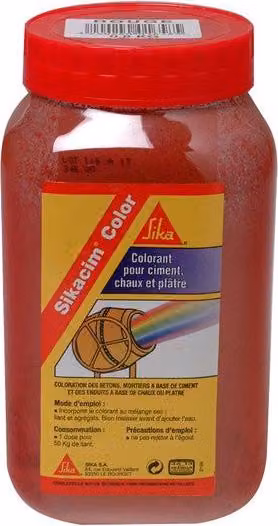 Colorante per malta e calcestruzzo Sikacim rosso, 1,9 L