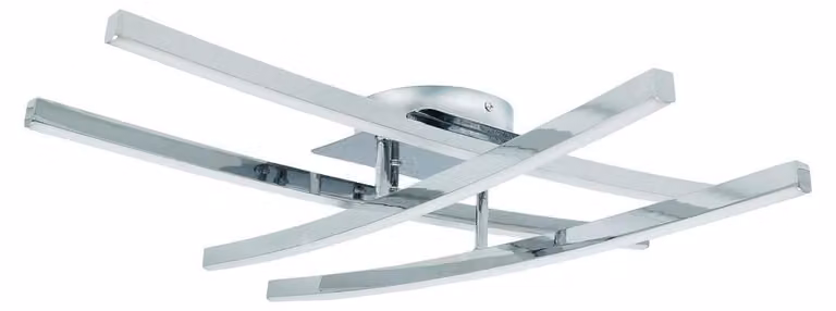 Lampada da soffitto a LED AUSTIN 48W 4000K 5000lm in alluminio cromato-bianco, dimensioni: 12,5x59x59 cm, IP20, IdeaLED