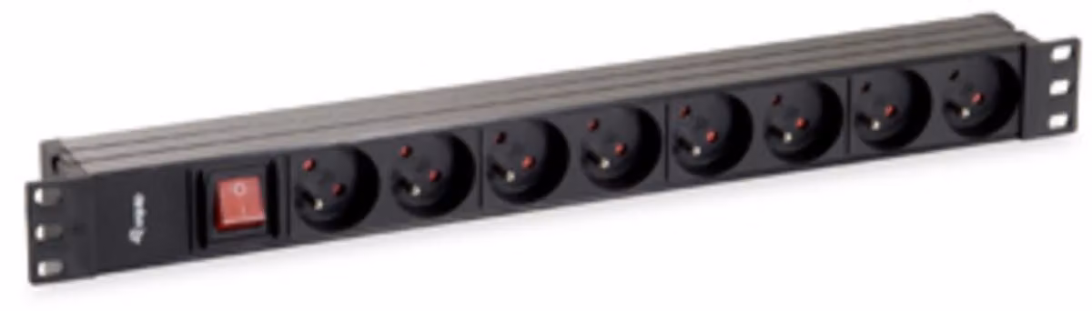 Equip 333285 Presa di corrente Equip 19"(1U)8gang CEE7/5 1,8m (francese)