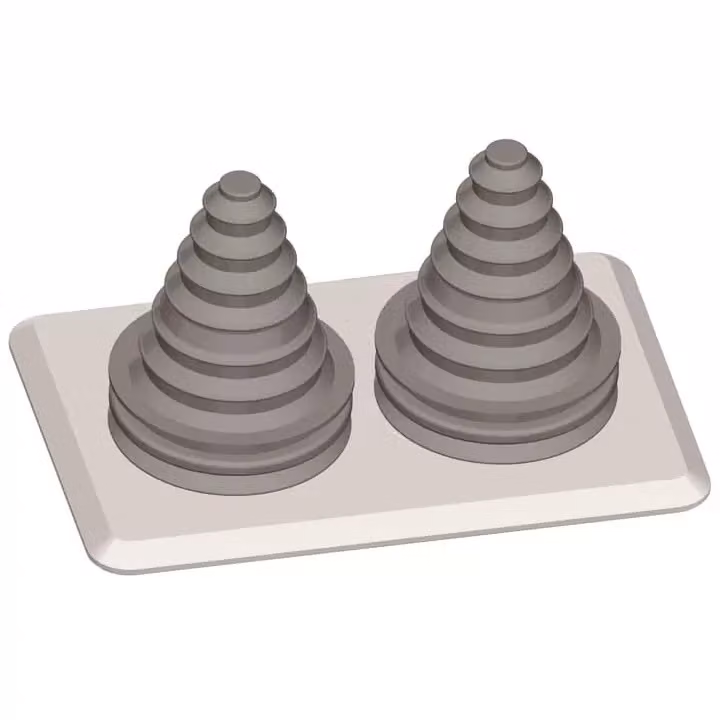 Striebel e John TZ104 Flangia 2 passacavi Confezione da 10 pezzi 2CPX010932R9999