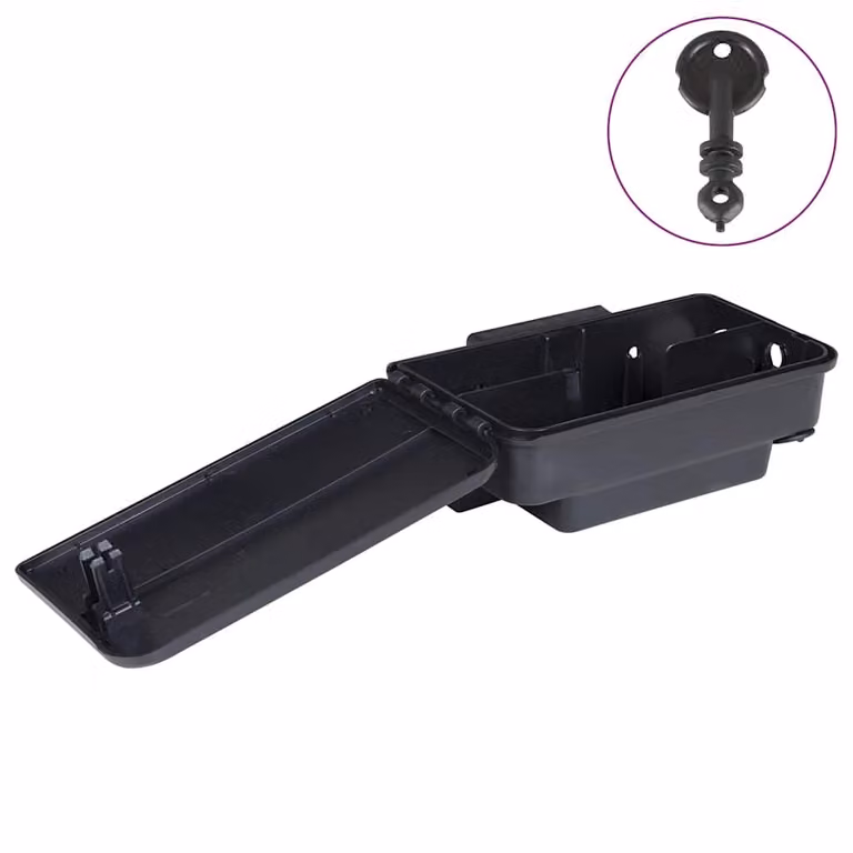 Set di 4 trappole per topi vidaXL colore nero L/P/H: 22 x 12,5 x 7,5 cm