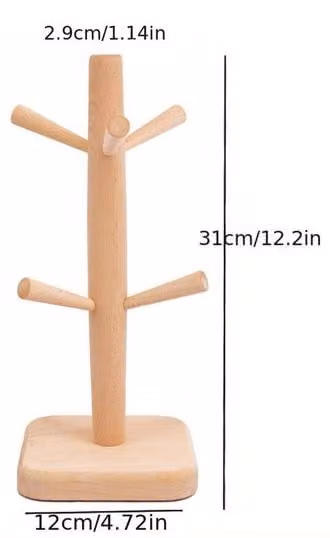 Scaffale da parete, scaffale in legno, scaffale per tazze da caffè, scaffale da cucina, ganci, per la casa