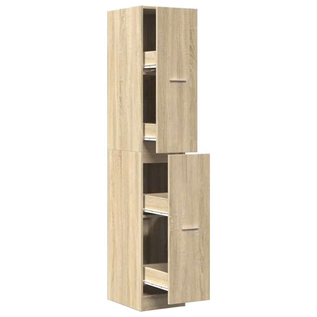 Armadietto da Farmacia a Parete vidaXL in Legno MDF Colore Marrone e Beige L/P/H: 30 x 41 x 174,5 cm – 2
