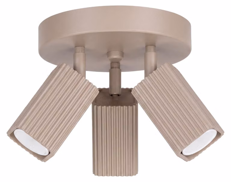 Plafoniera RAYO 3P tortora 3xGU10 10W alluminio 18x20x20cm Sollux Lighting