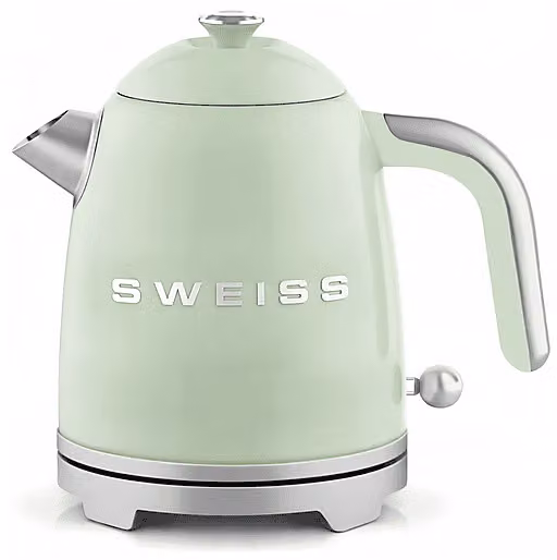 Bollitore Sweiss KTS7 in acciaio inossidabile e plastica, colore verde, 1200 W