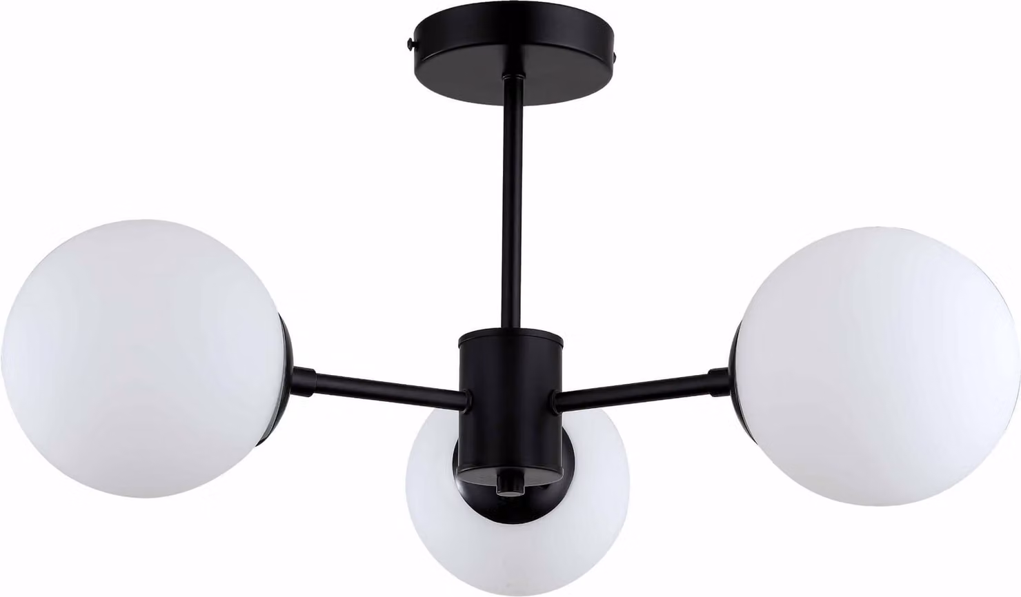 Lampada a sospensione Roma bianco e nero 3xE14x40W in metallo, dimensioni: 30x60x60 cm, IP20, Light Prestige