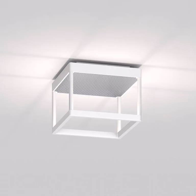 Serien Lighting Plafoniera a LED Reflex 2 S, dimmerabile, Bianco / Opale, Soggiorno / Sala da pranzo, Alluminio, Design, Plafoniera LED