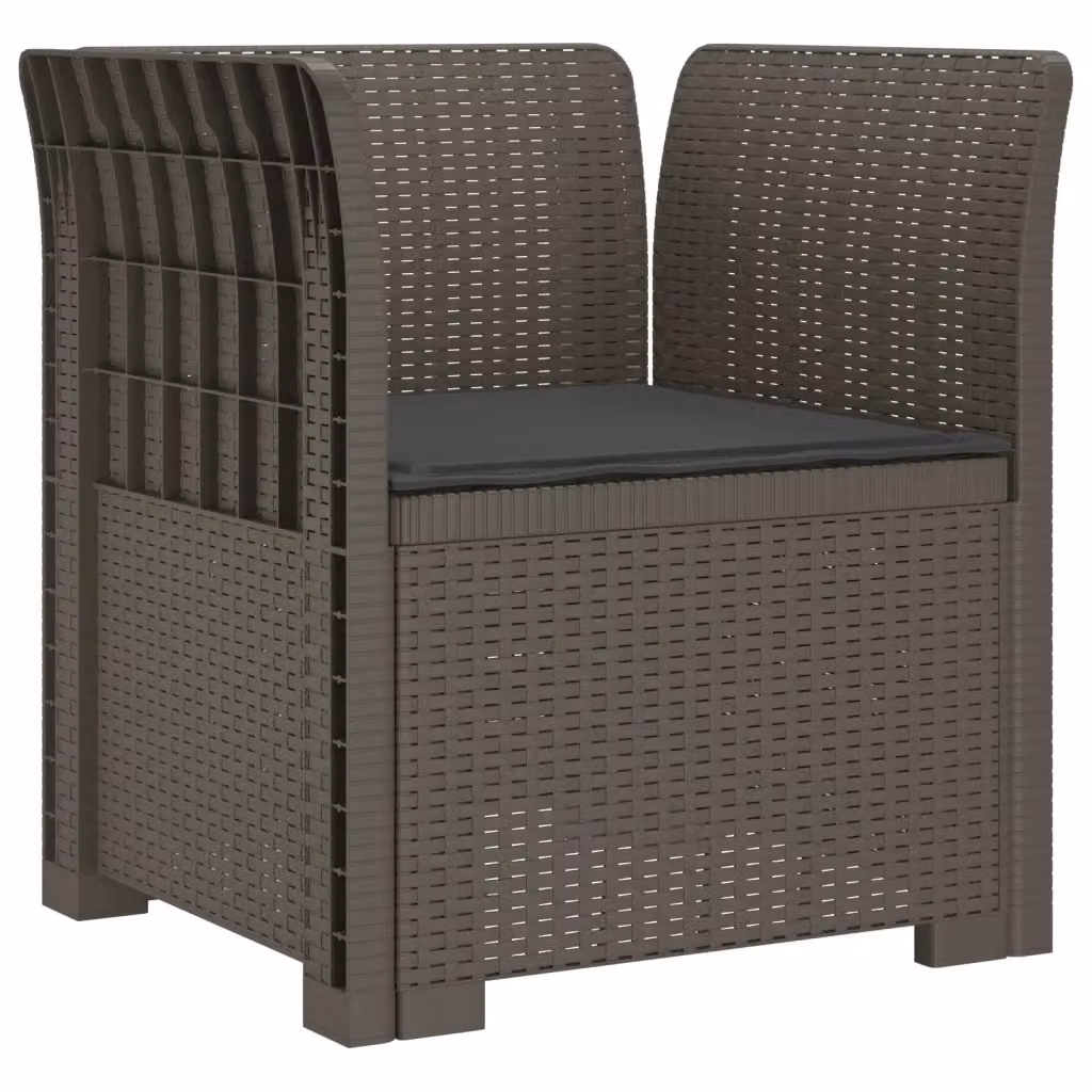 Sedia da giardino poltrona a 1 posto con cuscino in rattan effetto moderno colore grigio antracite – 2