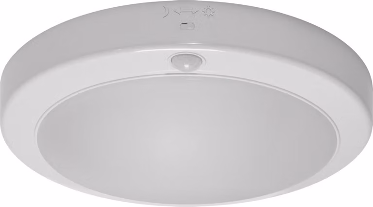 Bagno plafond moderno bianco rotondo Ø24cm PIR sensore di movimento colore neutro LED 18W LOPEZ Struhm
