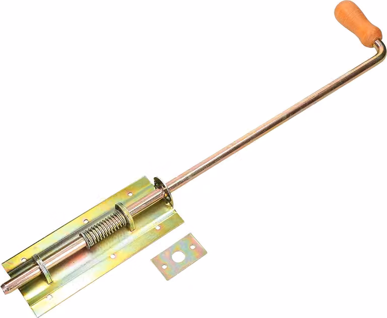 KOTARBAU® Bullone a molla 550/13 mm giallo per cancelli, garage e cancelli con manico in legno