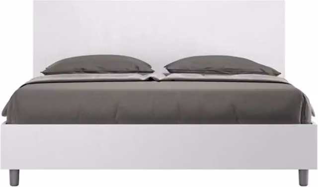 Letto matrimoniale con rete 160x200 bianco frassino New Egos
