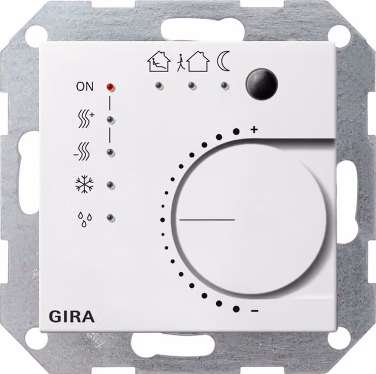 Regolatore di temperatura KNX, regolatore continuo con interfaccia bus e ingresso binario, puramente b...