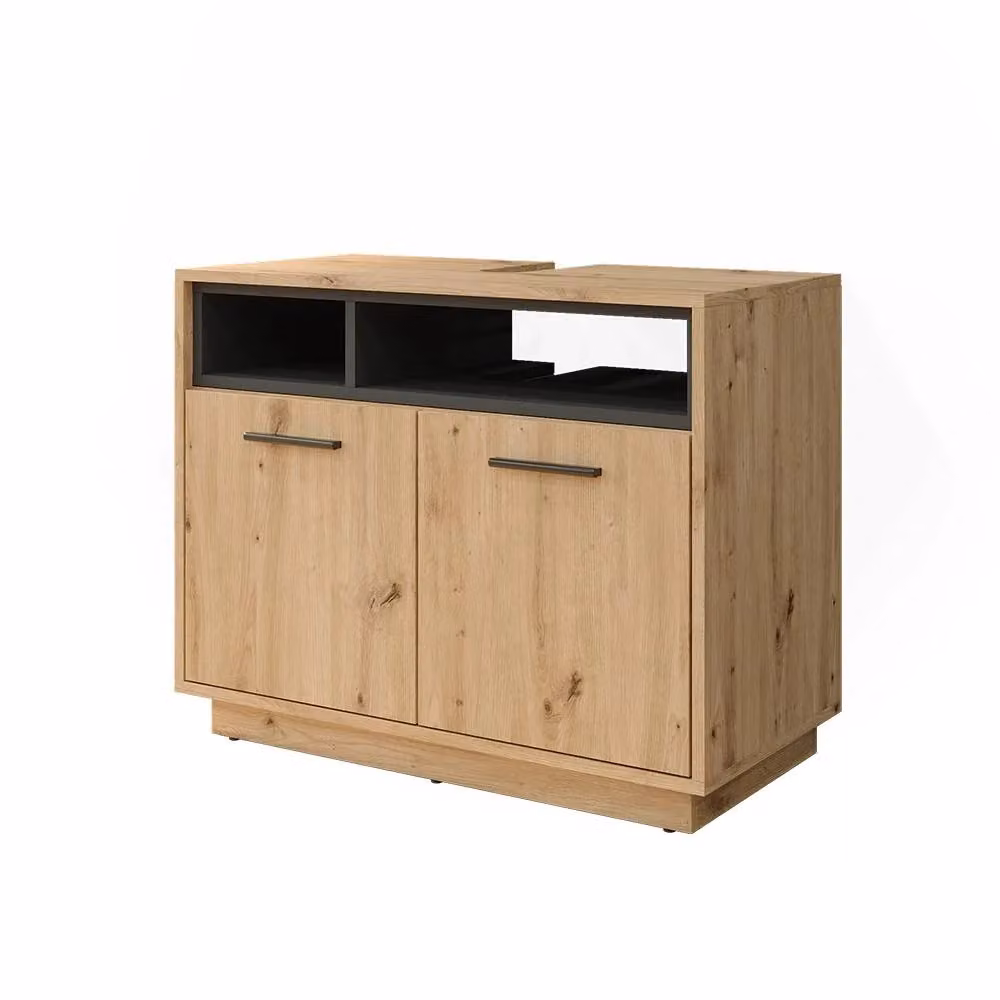 Mobile sottolavabo per bagno Beatrice Vicco in rovere e antracite L: 80 cm, P: 64 cm, H: 40 cm – 2