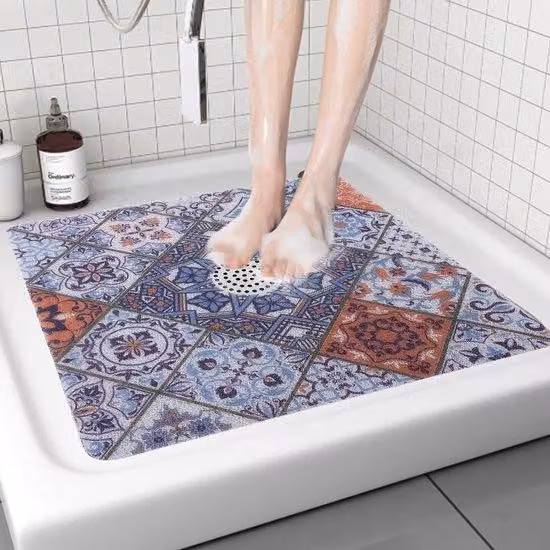 Azomor Questo tappetino da doccia quadrato antiscivolo è il complemento ideale per il vostro bagno