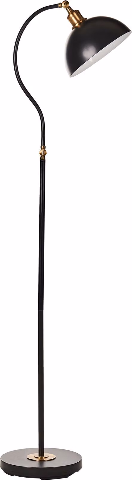 BELIANI Lampada da terra in metallo nero paralume regolabile e braccio interruttore camera da letto soggiorno casa ufficio illuminazione design industriale