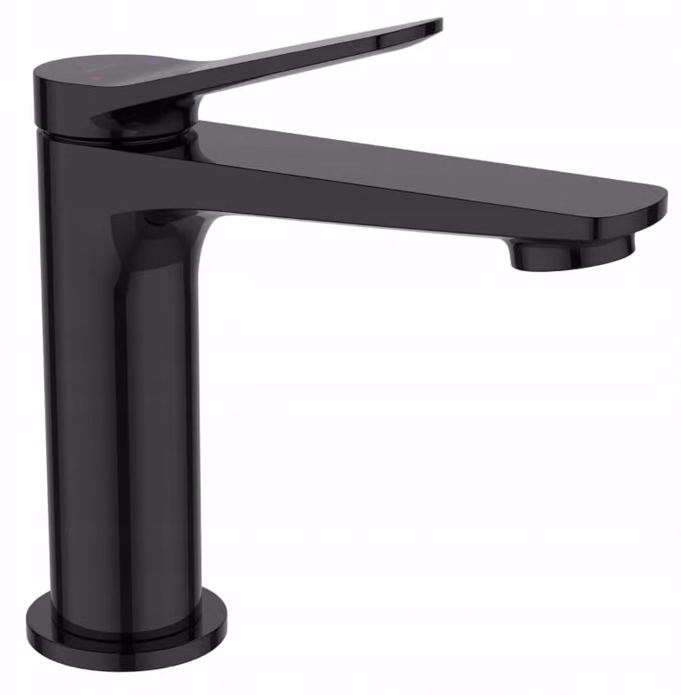 Miscelatore da lavabo alto Nestos, nero lucido