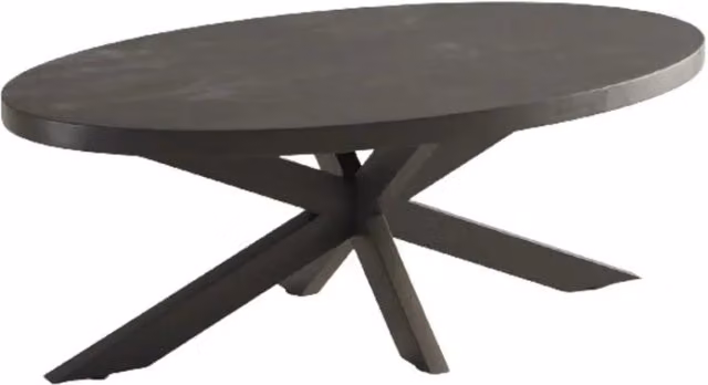 Tavolino basso ovale collezione MADEIRO nero.