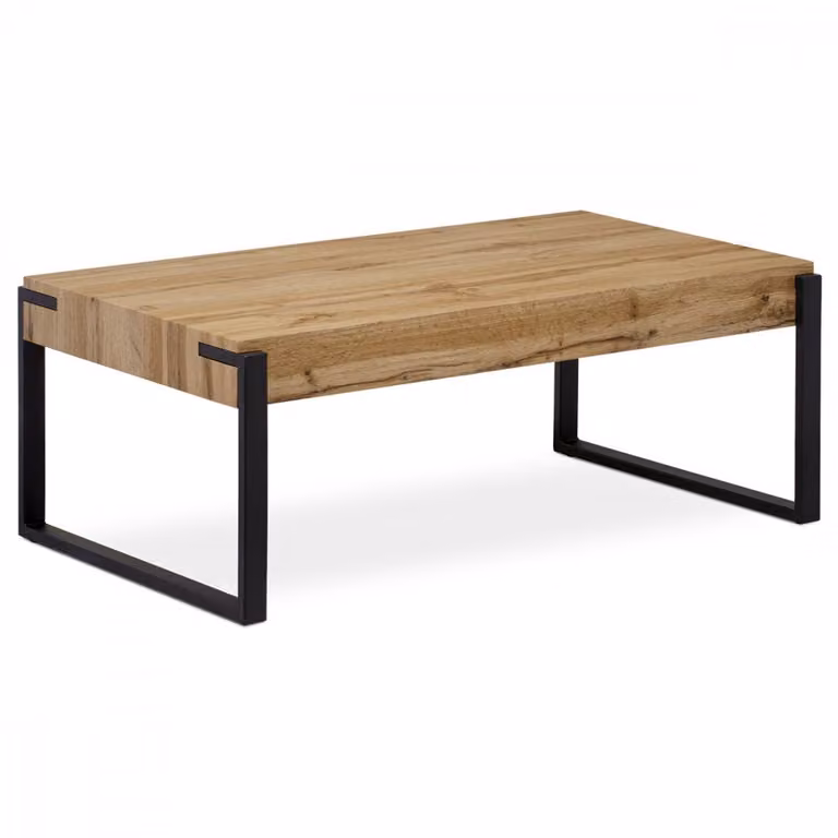 Autronic Tavolino AHG-250 OAK - rovere selvatico / metallo nero opaco