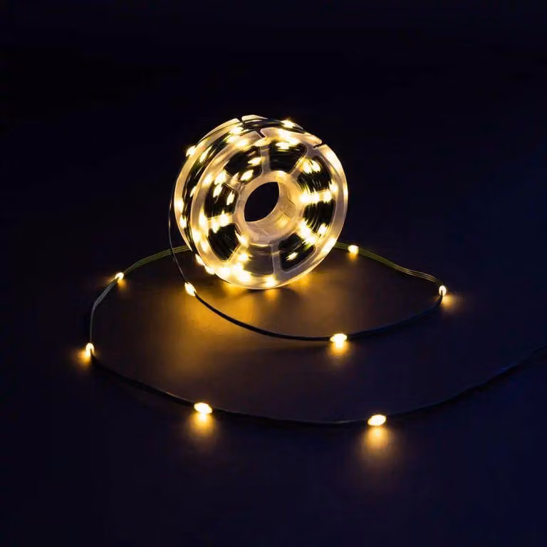 Idena 30542 Idena 200er Micro LED Lichterkette grün 22,9 m