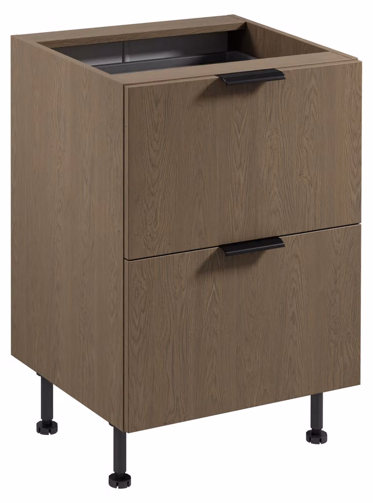 Mobile basso con cassetti SALERNO - larghezza 60 cm, colore Baltic Storm + credenza GRATUITA