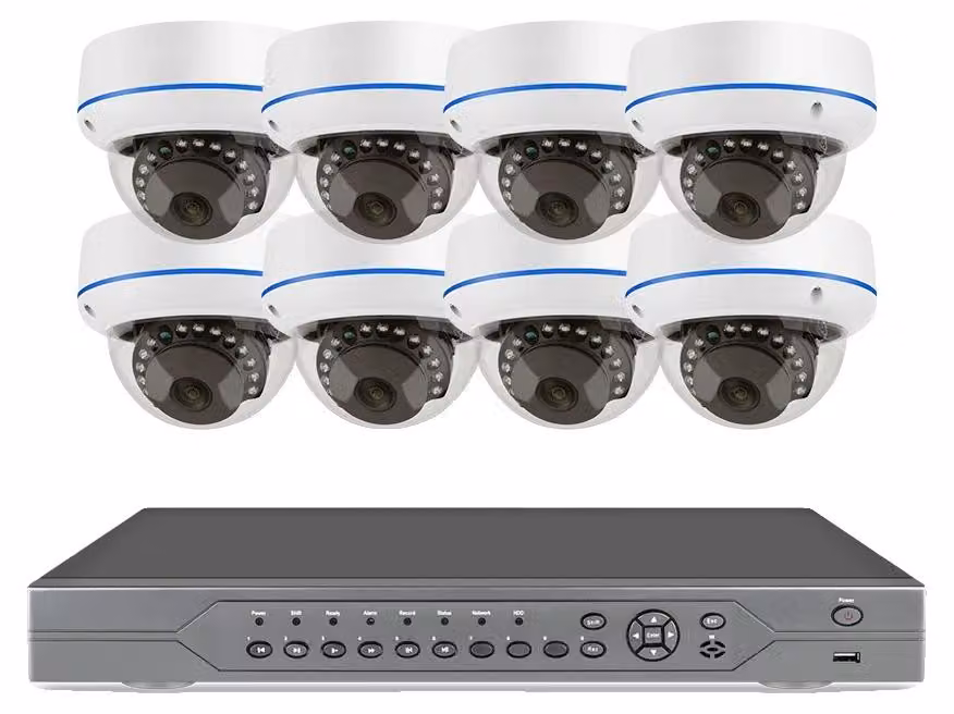 Set di telecamere di sicurezza, 16 canali, risoluzione HD da 5 MP, NVR a 16 canali 8CAM 5MP-b, HDD integrato da 3 TB-a